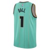 Dres Charlotte Hornets Lamelo Ball Jordan 2024-25 City Edition Teal Swingman